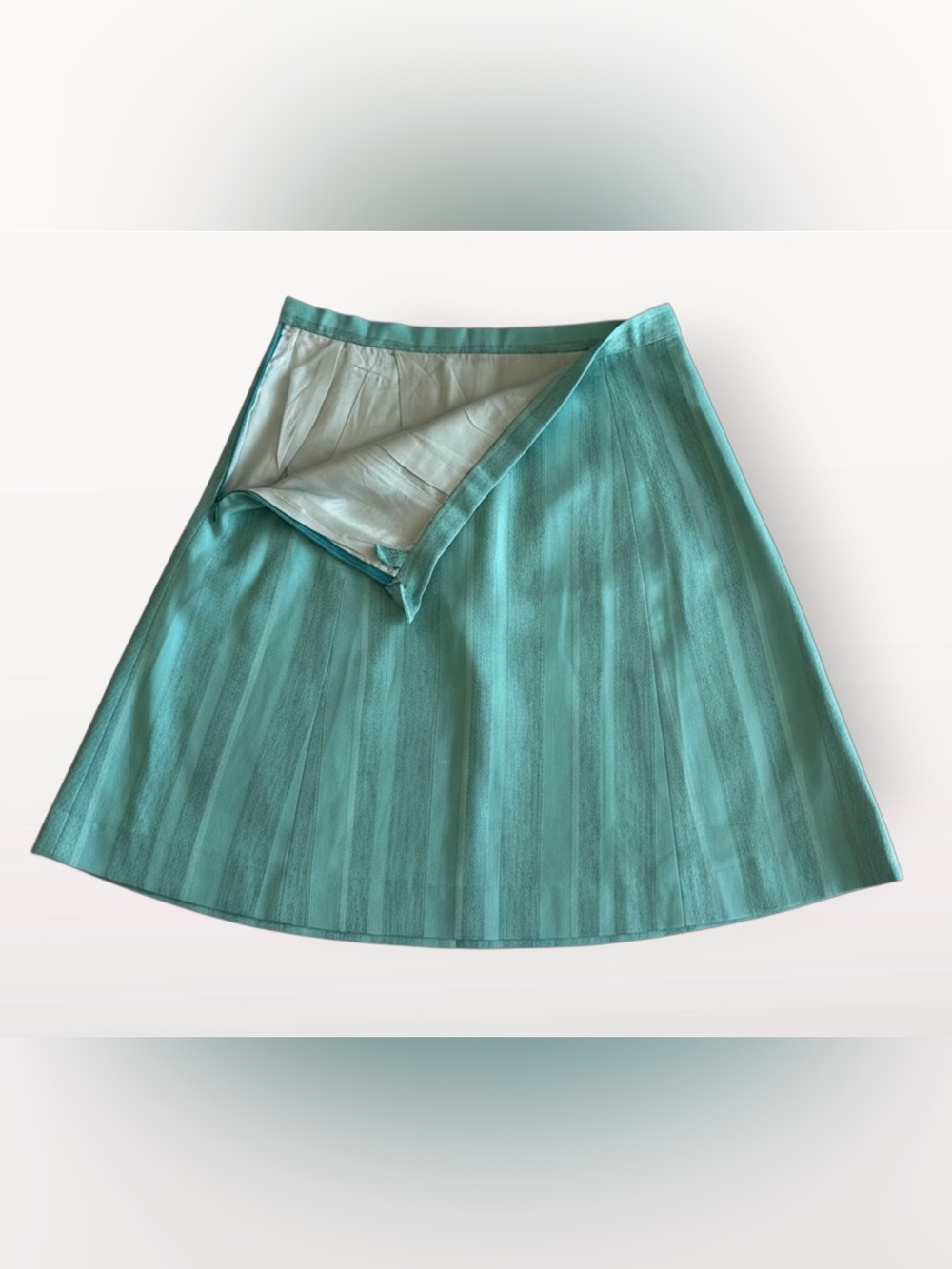 🛍️SALE🛍️ A-line Teal / Aqua Midi Women’s Skirt - Picture 4 of 5